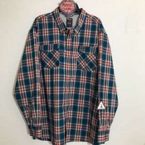NWT Wrangler 3XL Button Up Long Sleeve Shirt Logo New